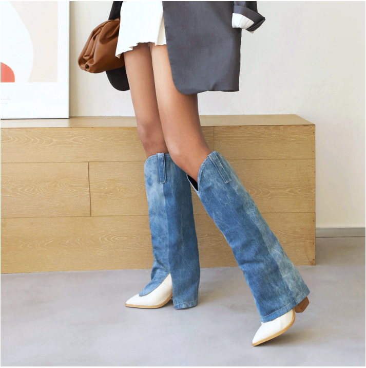 Bota Salto Alto Jeans - Image 3
