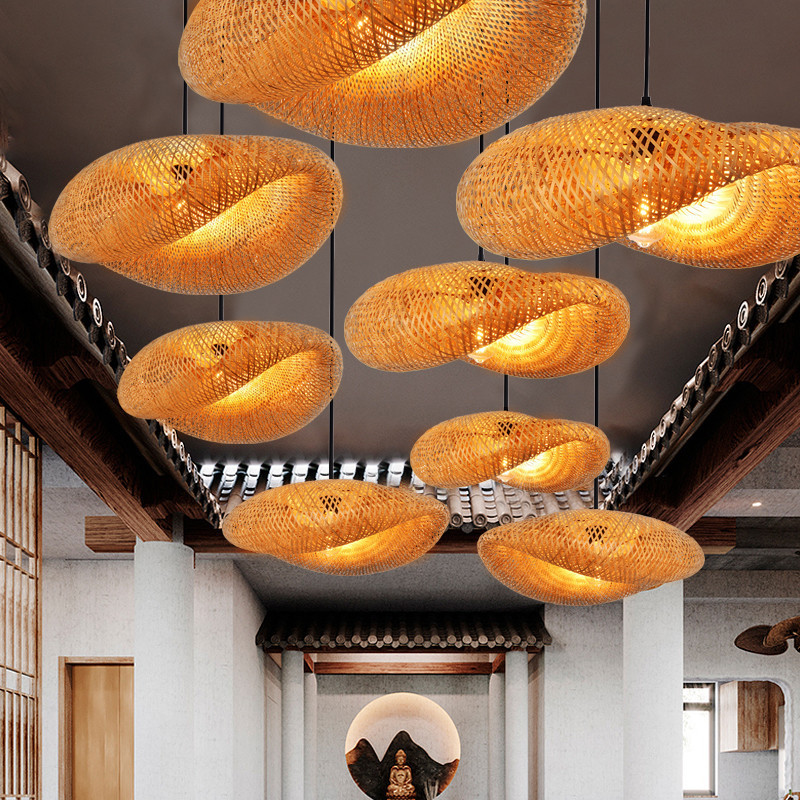 Bamboo Woven Pendant Light