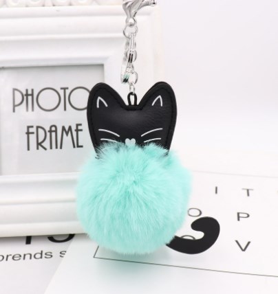 Light Purple Cat Fur Ball Keychain