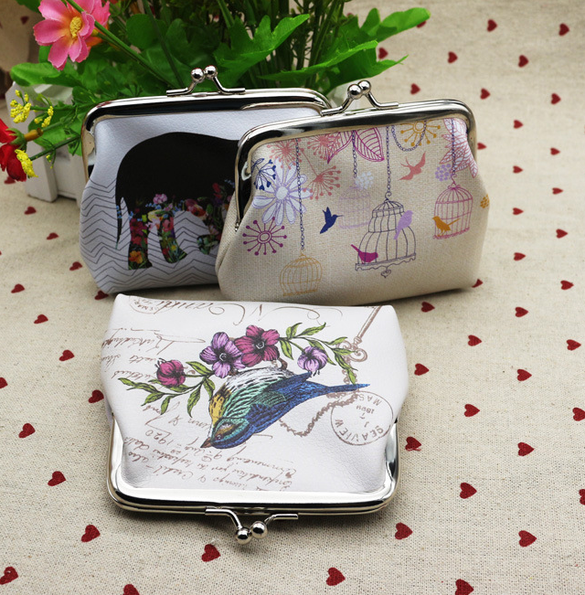 Animal Print Coin Purse - Retro Style