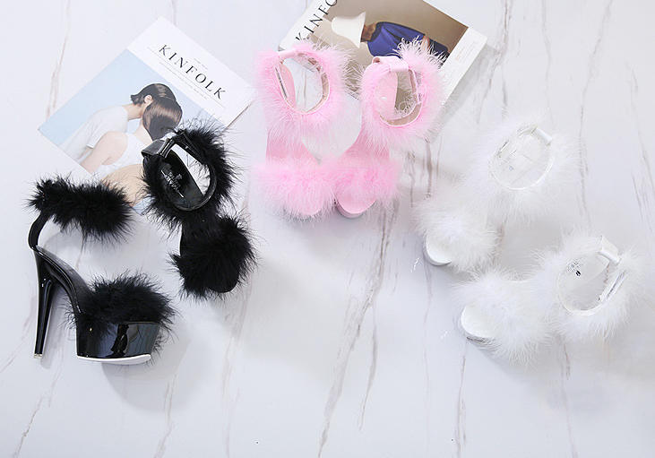 Faux Fur High Heels - Image 3