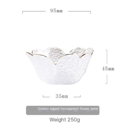 Japanese Style Hammer Pattern Petal Glass Bowl Plate Set
