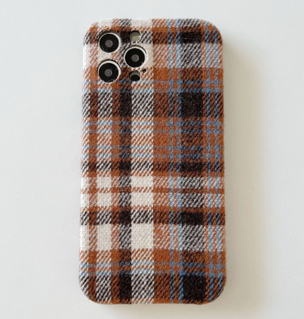 Plush Striped Phone Case