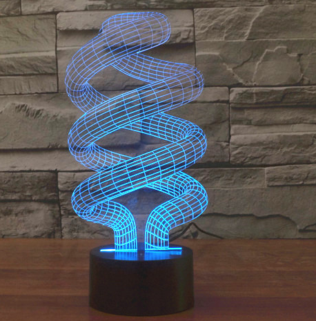 3D Spiral LED Lighting Lamp in use