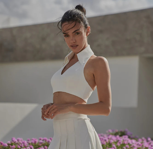 Sleeveless V-neck Top