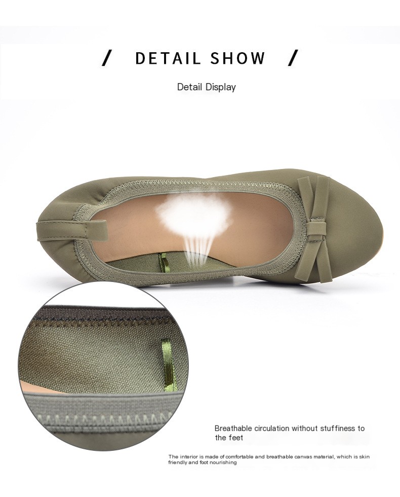 Lovely Pearl Bow Bright Leather Round Toe Flat Shoes