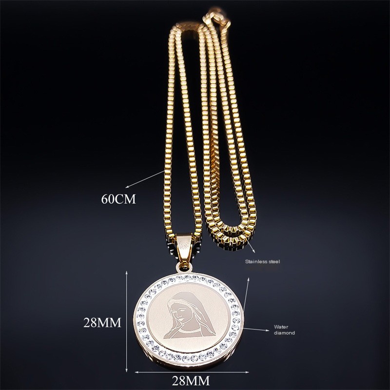 Mother Mary Pendant Necklace