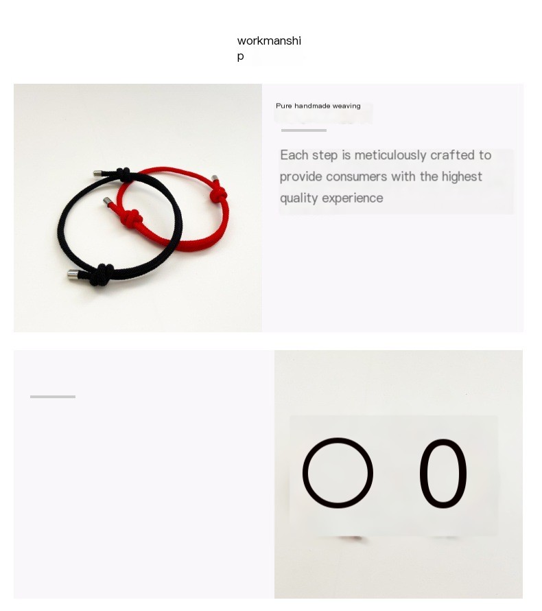 Couple's Bracelet in Hot Red