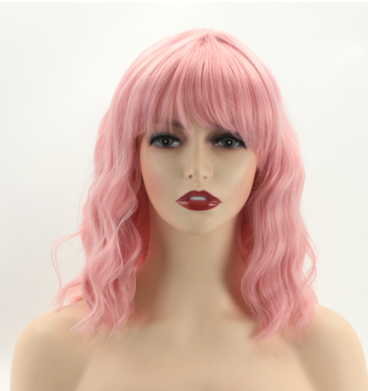 Pink Curly Hair Style 1