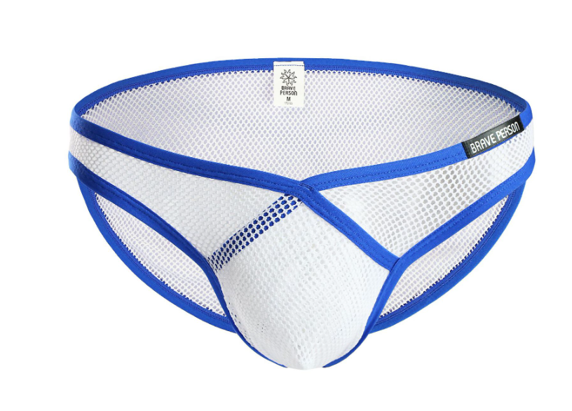 Men's Mesh Transparent Briefs in White