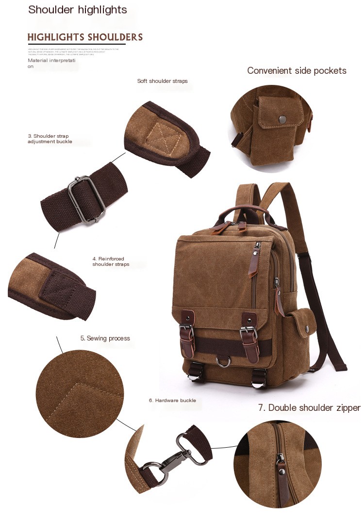 Fashion Canvas Outdoor Travel Backpack