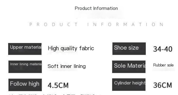 Ladies Fashion Casual Platform Heel Boots
