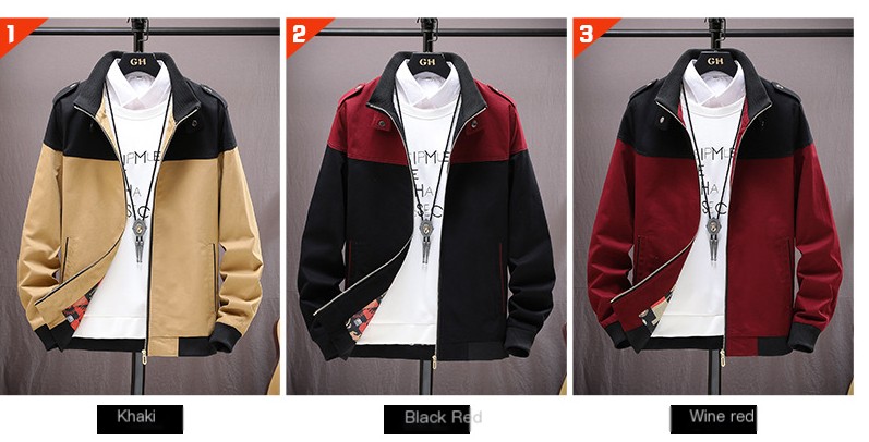 Men's New Color-Block Jacket Image 4