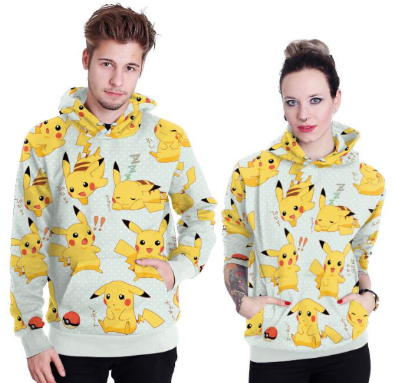 Pikachu Hoodie Jacket Back View