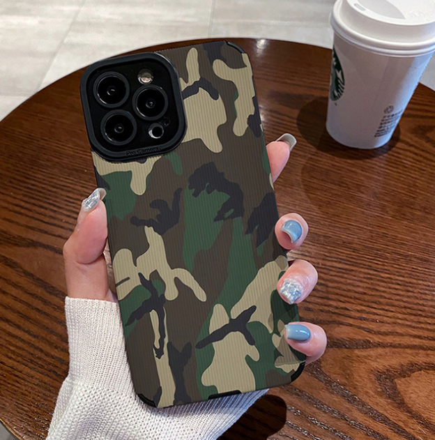 Jungle Green Digital Camo Phone Case Back View