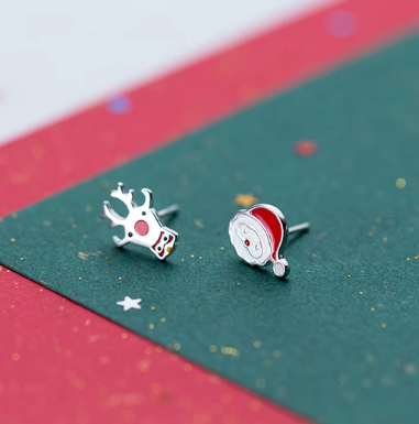 S925 Silver Christmas Earrings