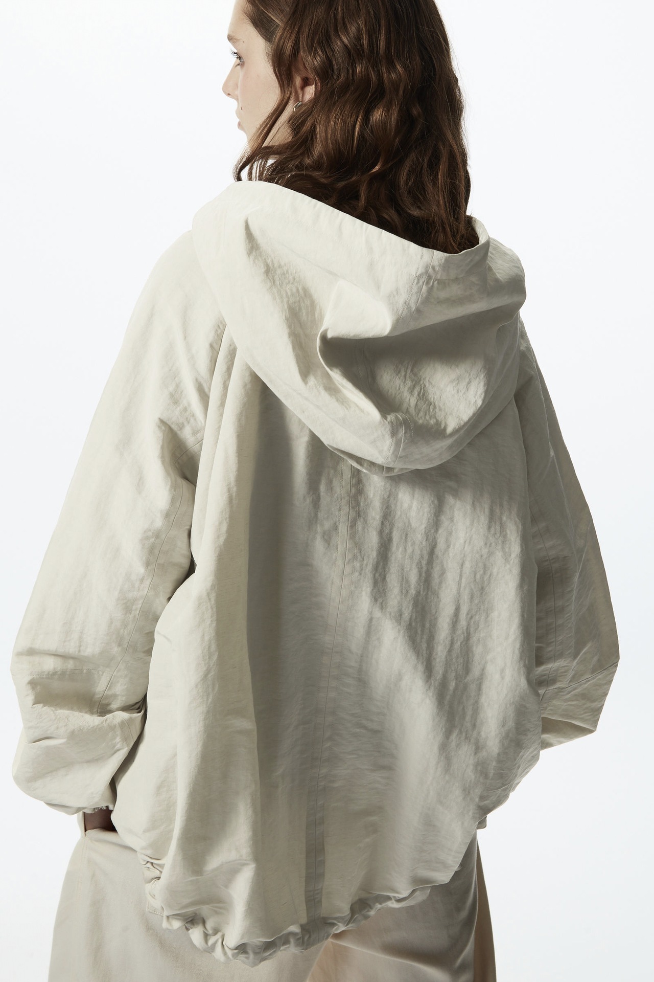 Fashion Linen Blended Zipper Coat - Image 3