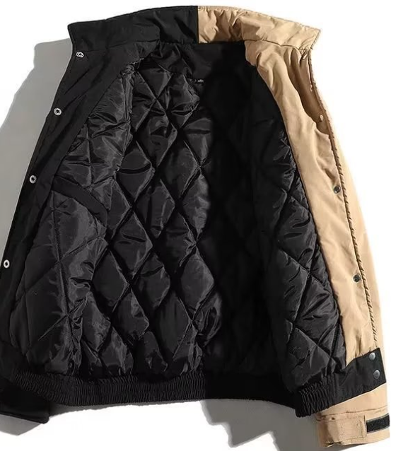 Thick Color-Block Work Cotton Jacket Image 2