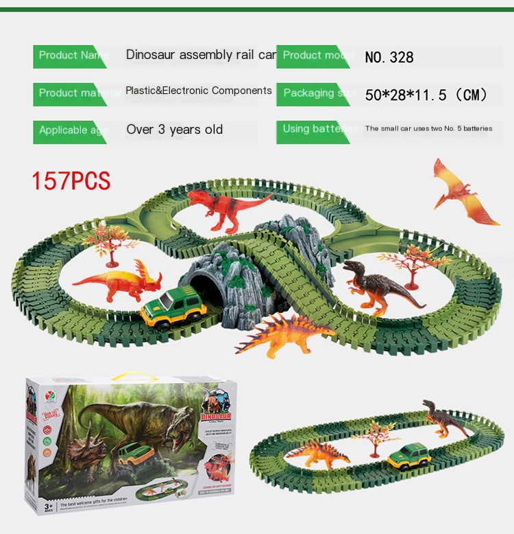 Dinosaur Track Car Toy 4