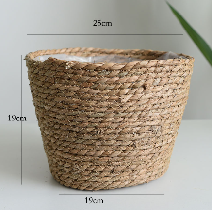 Straw Woven Flower Pot 3