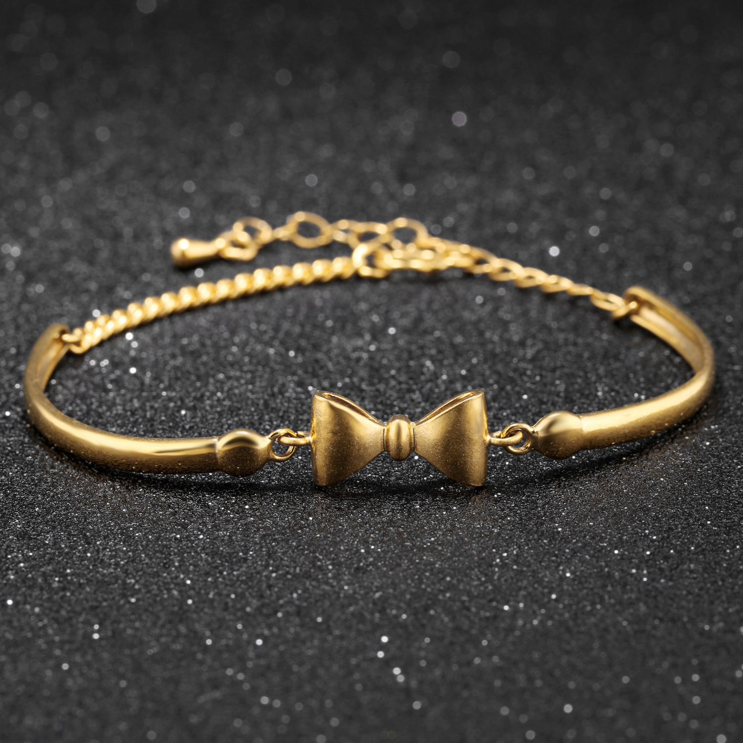 Gold Plated Copper Bow Tie Bracelet
