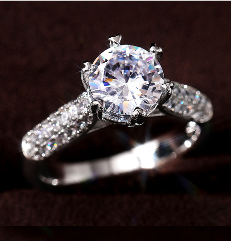 Available Sizes of Six-Claw Heart-Shaped Ring