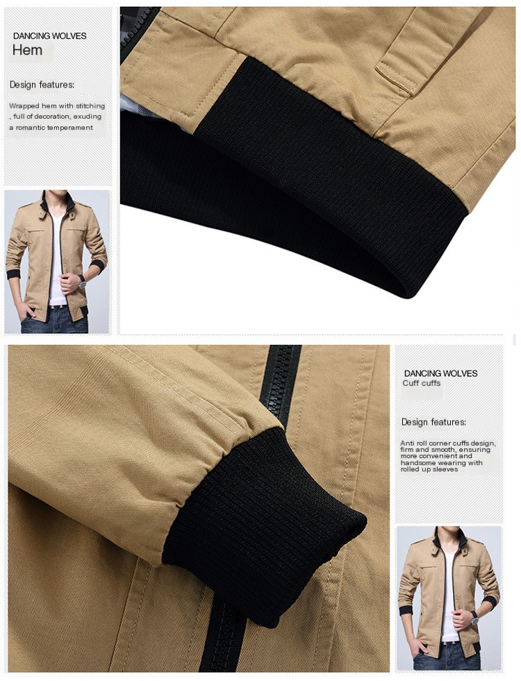Casual Men's Jacket Dark Blue