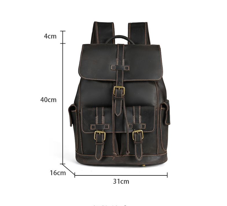 Large-capacity Leather School Bag