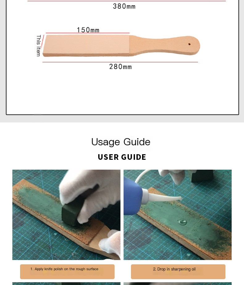 Leather Sharpening Board in Action