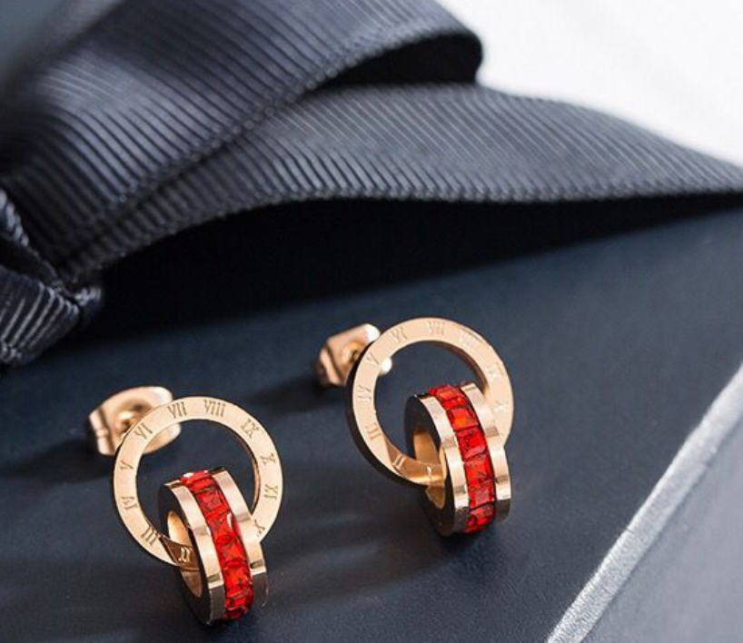 Rose Gold Earrings Image 3