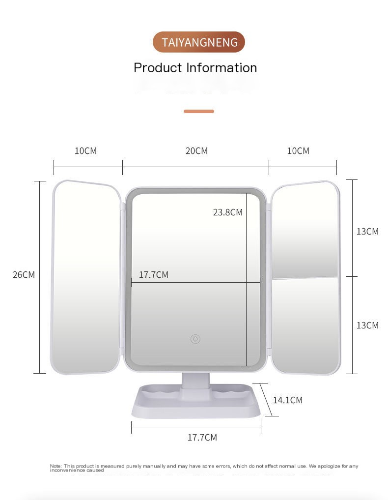 LED Makeup Mirror Features
