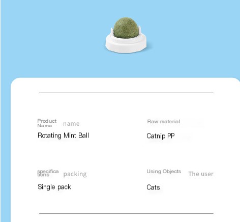 Crab Cat Mint Ball Blue