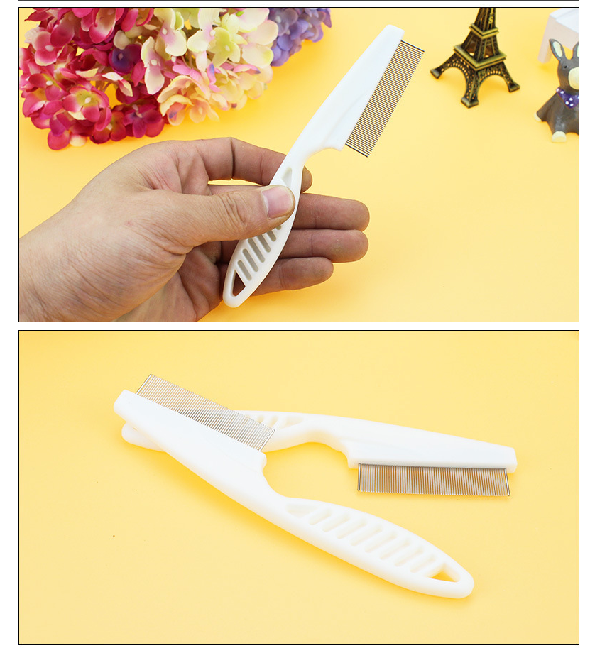 Flea Comb in Use