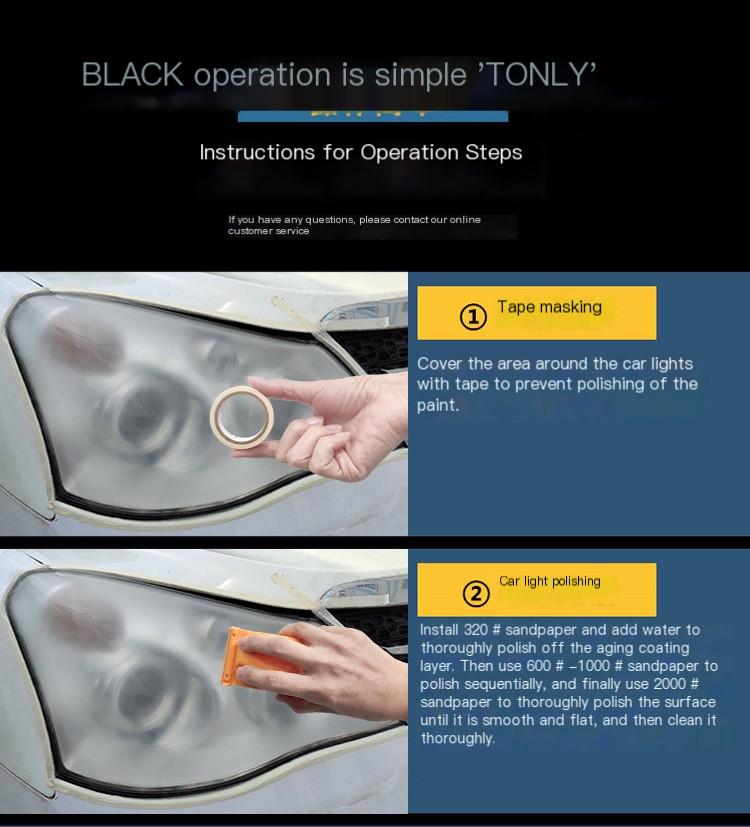 Car Headlight Refurbishment Cleaning Tool Kit - Image 10