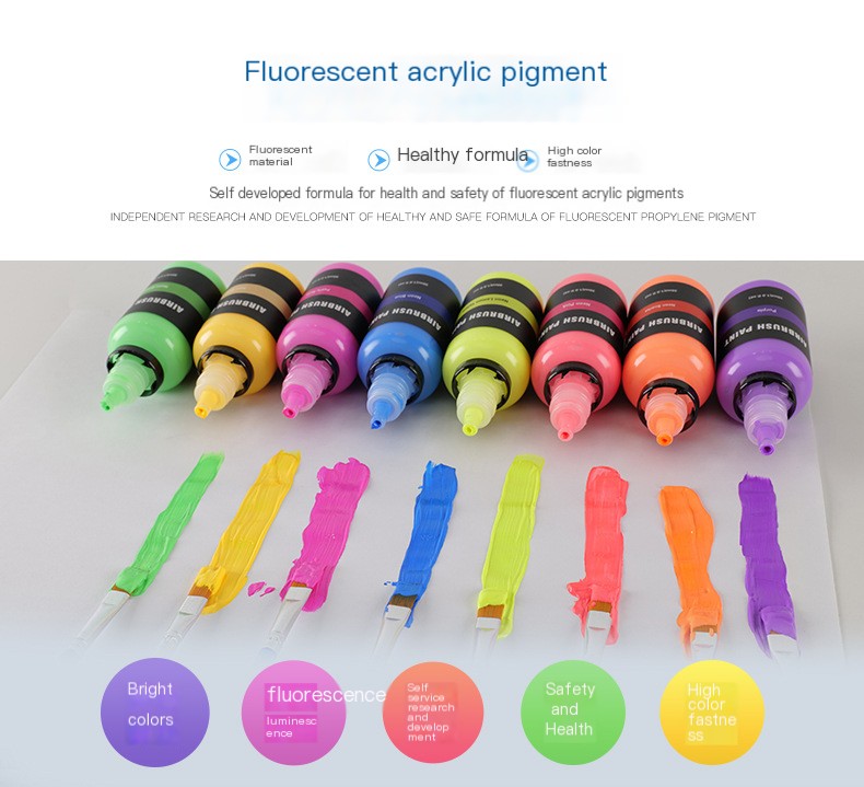 Fluorescent Acrylic Paint Example