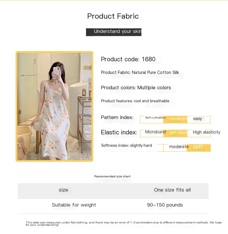 Cotton Silk Sleep Dress 1