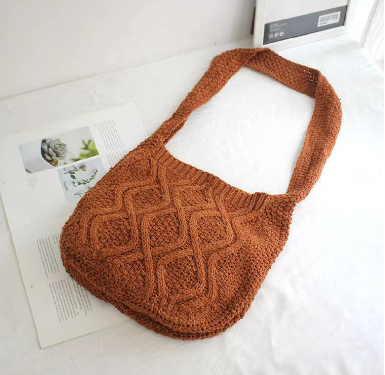 Literary Crochet Shoulder Bag - Lifestyle Image