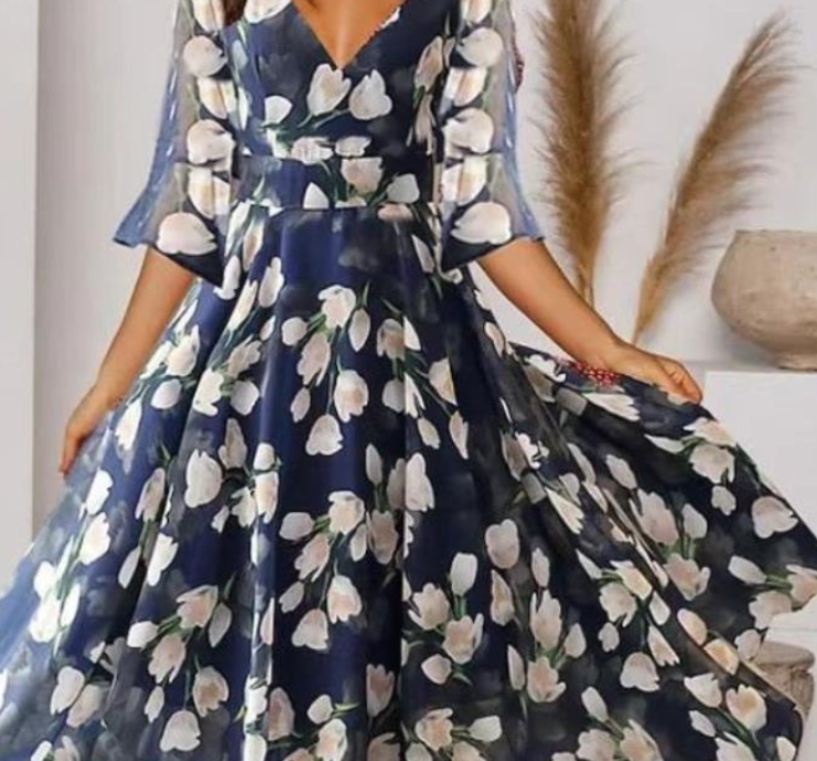 WOLFF Chiffon Partykleid details
