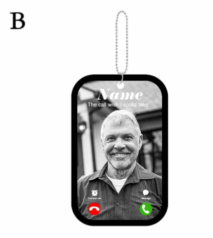 Acrylic Personalised Photo Keychain Flat Charm image