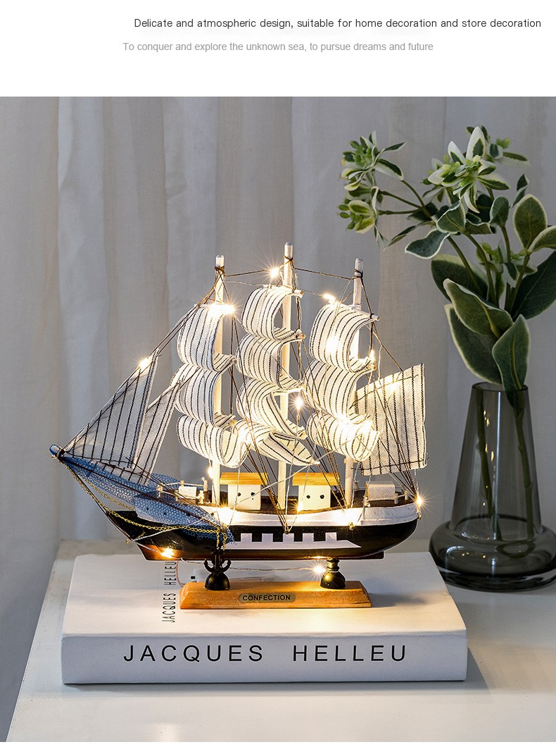 Wooden Sailboat Model 6