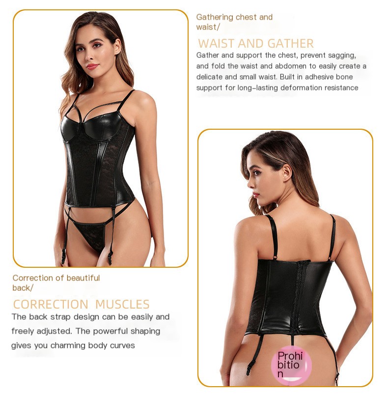 Black Mesh Corset Bodysuit 5