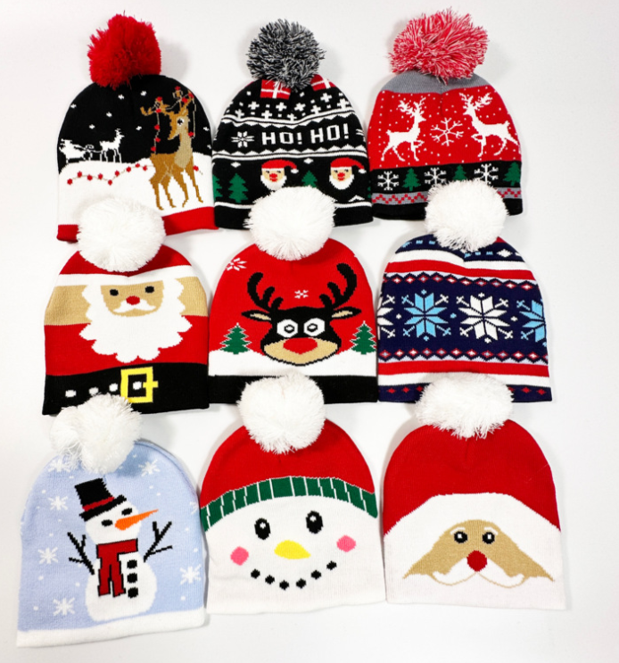 Child Wearing Deer Pattern Hat