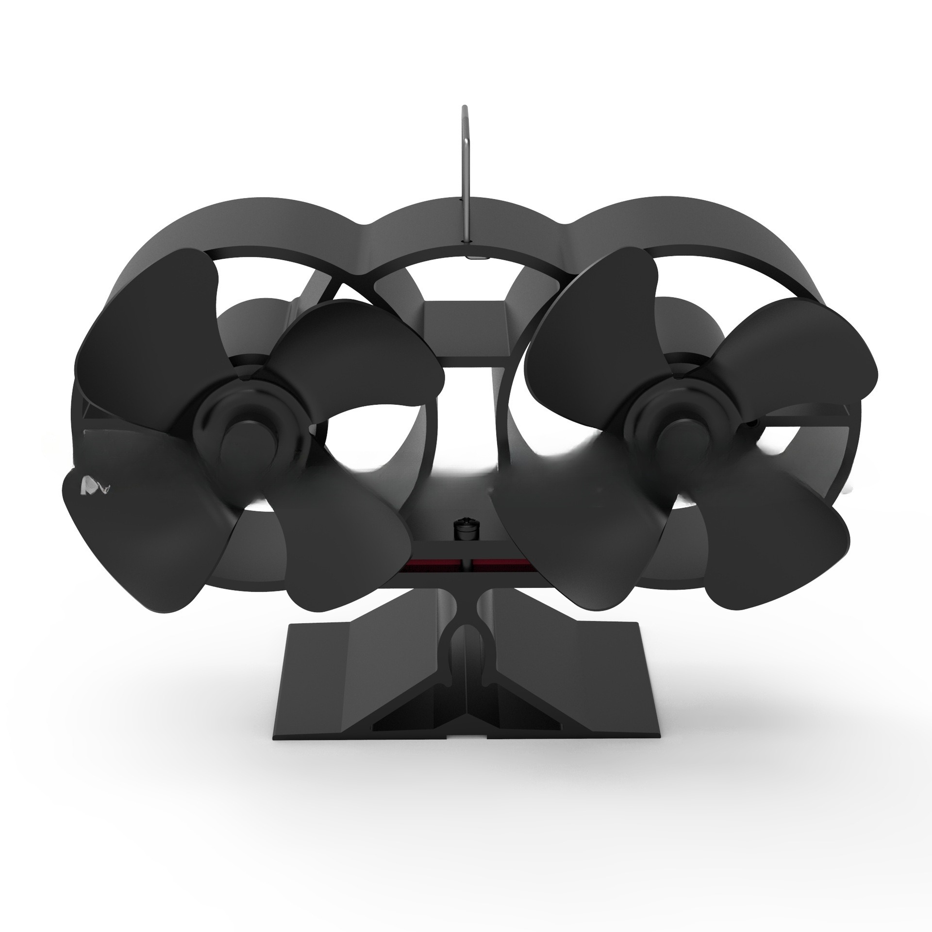 Thermal Energy Fireplace Fan - Black