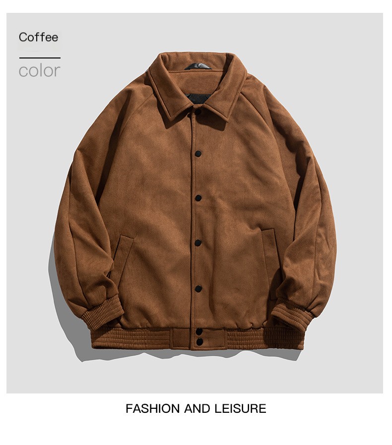 Streetwear Faux Suede Jacket