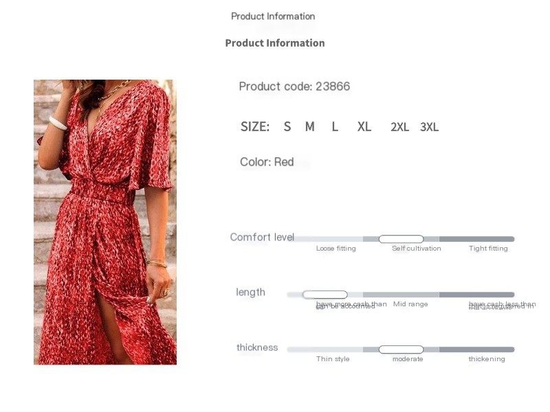 Red Leopard Print Dress Image 1