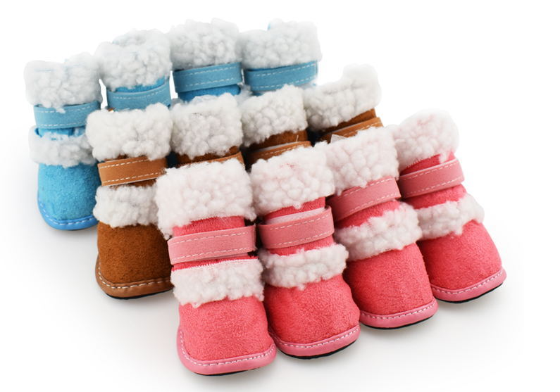Thick Lamb Wool Pet Shoes 6