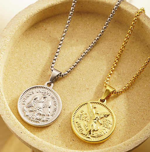 18K Gold Plated Coin Necklace