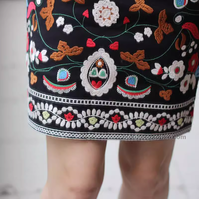 Hand-Embroidered Mini Skirt 2