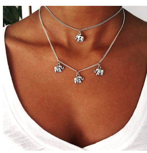 Elephant Multi-Layer Necklace Image 3