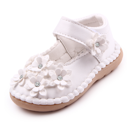 Rhinestone Five-Petal Flower Baby Shoes